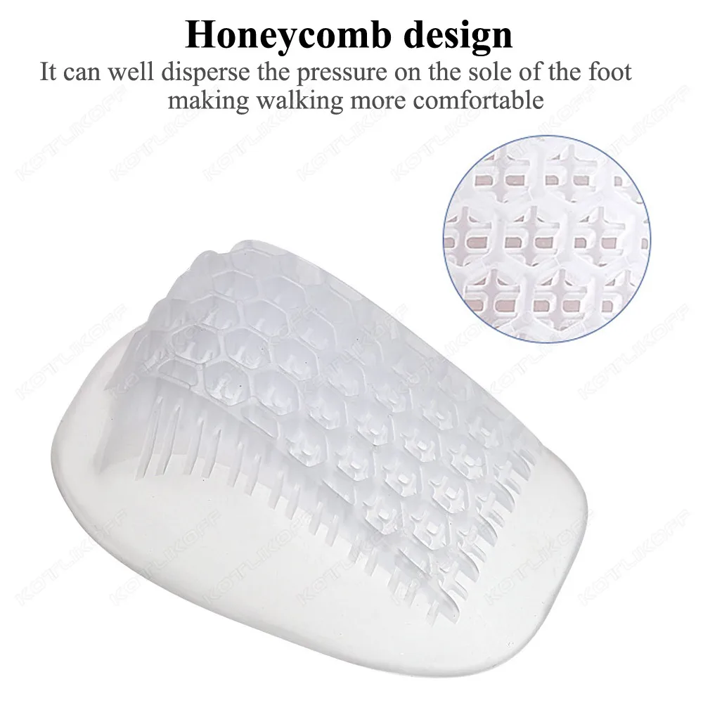Gel Heel Cushion Inserts For Shoes Silicone Heel Cup Pads For Bone Spurs Pain Relief Protectors Plantar Fasciitis Insole