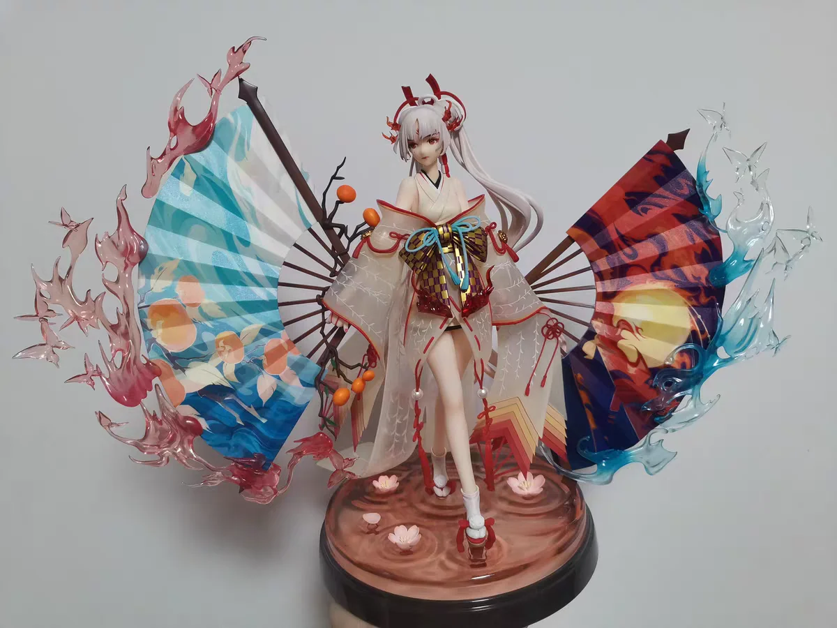 

Genuine Original Wings Inc Onmyoji Shiranui Night Fire Leaving Song Anime Figure 1/7 30cm Collect Model Desktop Decoration Gift