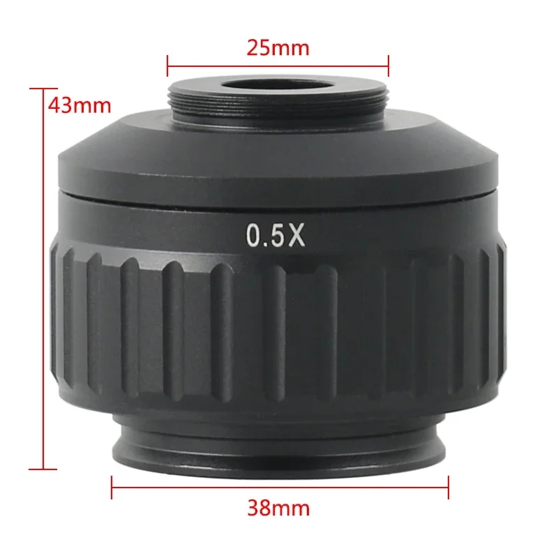 CTV 0.5X Focus Adjustable C Mount Adapter Ring M38 38mm For New Type Trinocular Stereo Microscope Set Camera Port