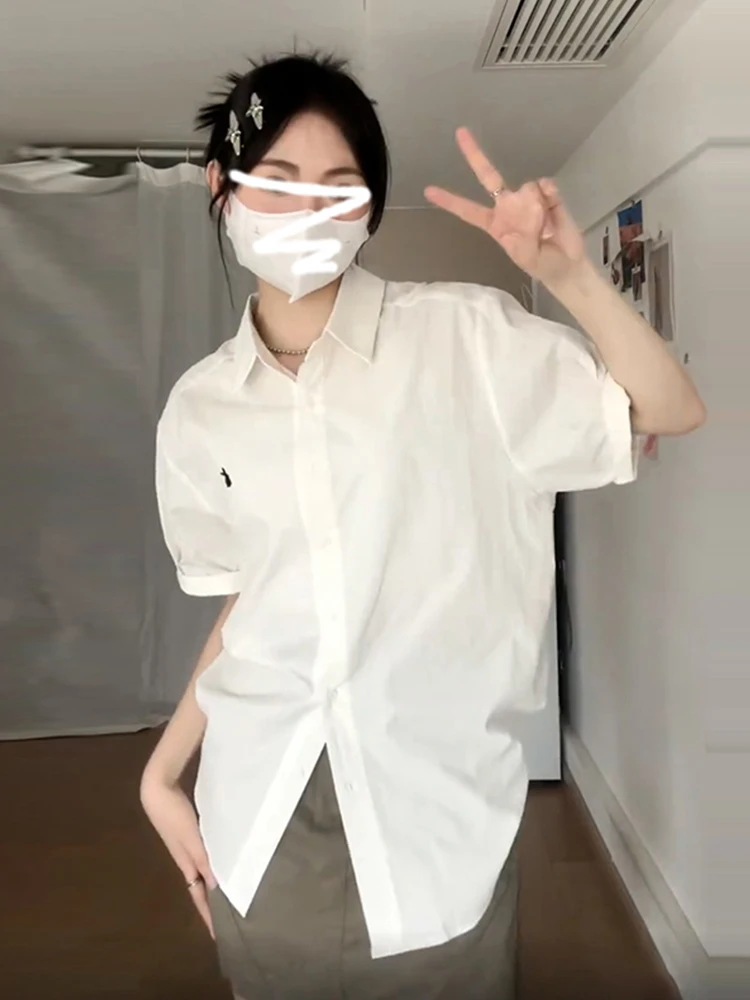 Weißer Kragen ort Sve Damen irt Sommer 2025, neues japanisches College-SLE-Design-Sensation-Top, süßes Sle-Lo...