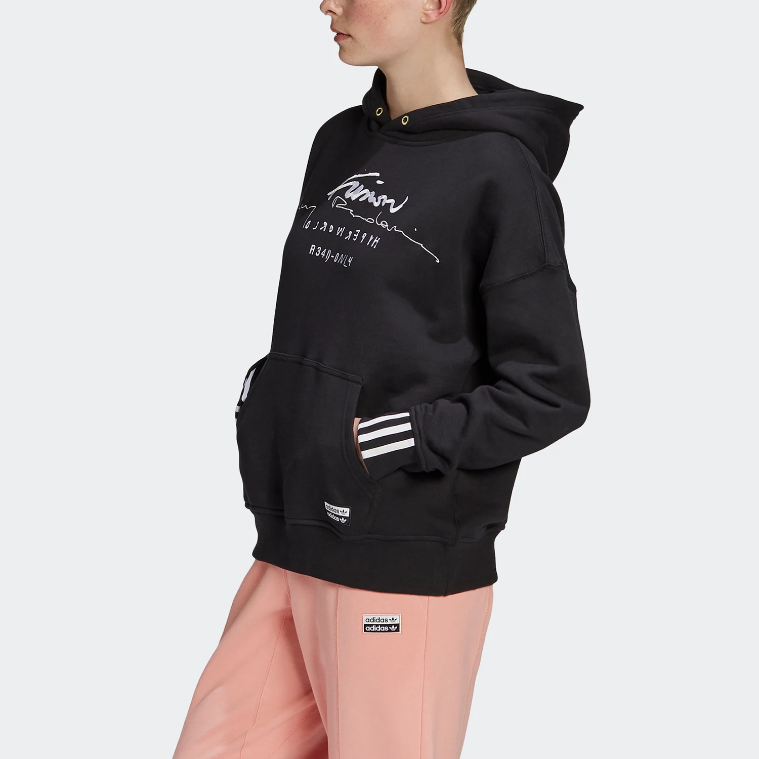 Adidas Authentic Three Leaves Women's Hooded Pullover Durable Sports Hoodie GD2944