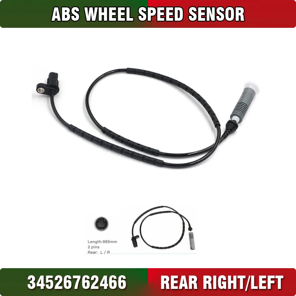 

Car Accessories REAR Left and Right ABS Wheel Speed Sensor For BMW 120i E82 E87 E88 318i 320i E90 E92 E93 34526762466 6762466