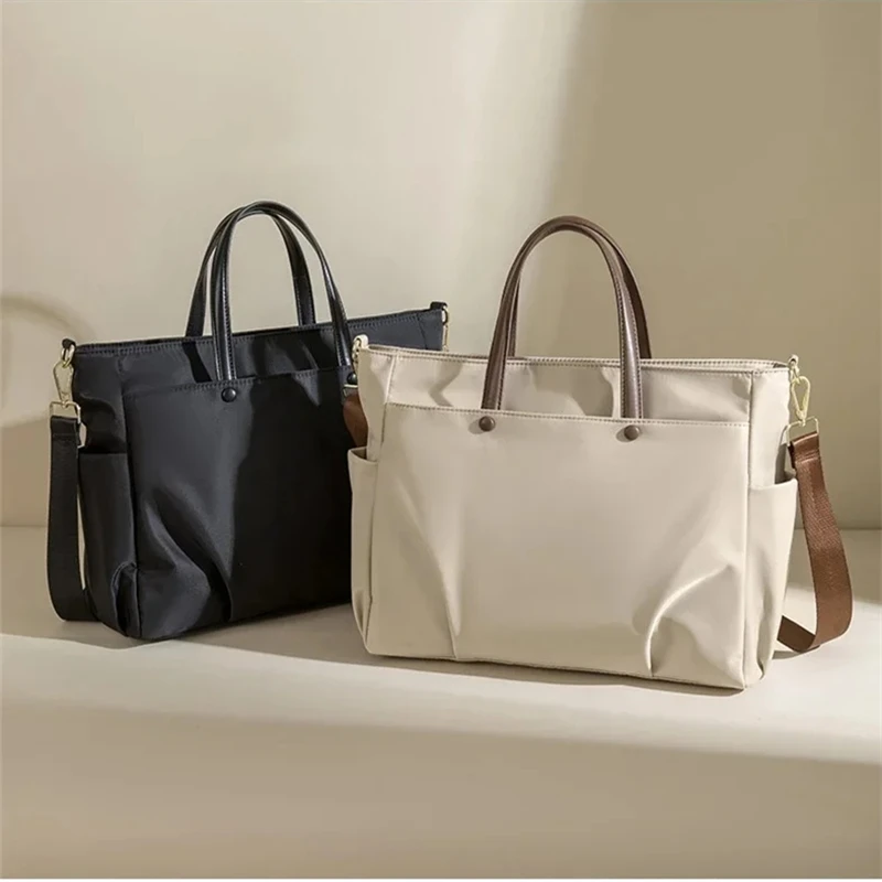 Accommodates 15 inch Laptops Female Tote Bag Women Handbag Business Briefcase Fashion Waterproof Wear-Resistant Shoulder Bags