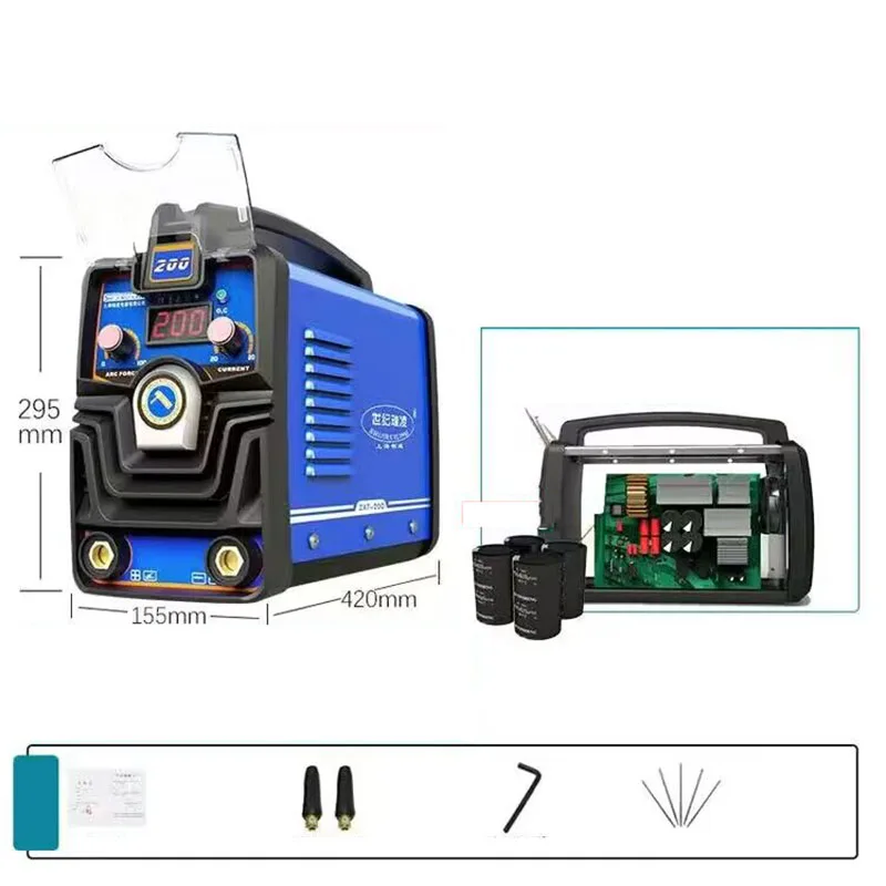 Large capacitor 220V 200A high portable welding inverter welding machine overvoltage protection thrust anti-stick welding rod
