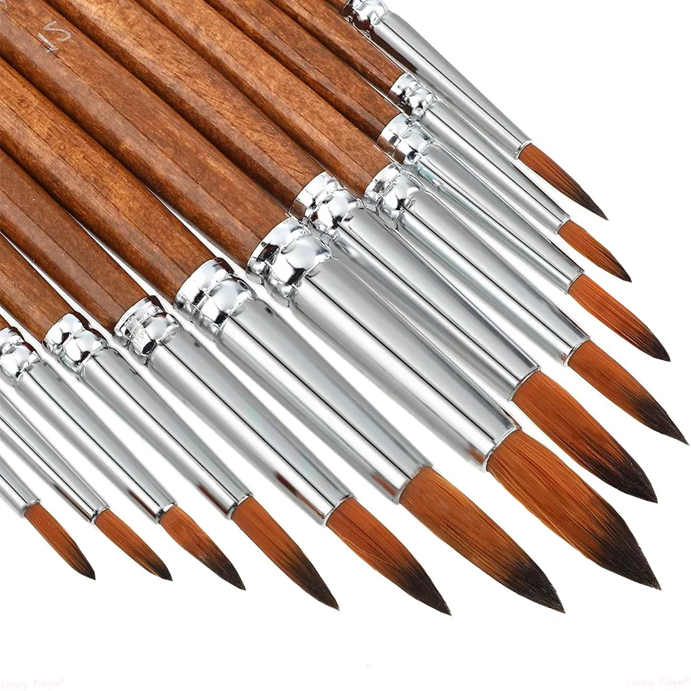 

12pcs Artist Watercolour Brushes, Round Pointed Tip Artist Paint Brushes Artists Paint Brushes for Beginners and Professionals