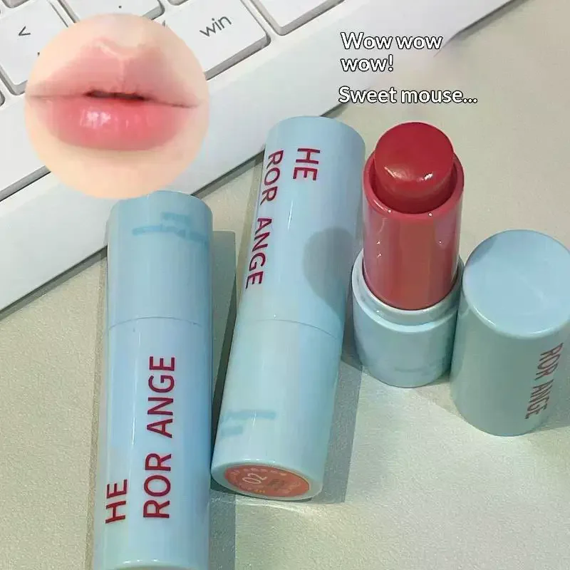 أحمر شفاه HERORANGE أحمر شفاه متعدد الأغراض، عصا ترطيب ذات ملمس واضح، تسليط الضوء على تفتيح كورية تظهر شابة