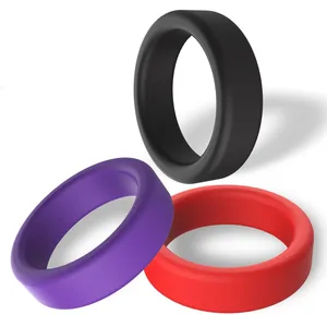 3pcs/set pene anillo retraso eyaculación silicona reutilizable semen anillos de polla para hombres juguetes sexuales para hombres anillos de pareja 6 Mejor vinculación del pene de ventas - №4