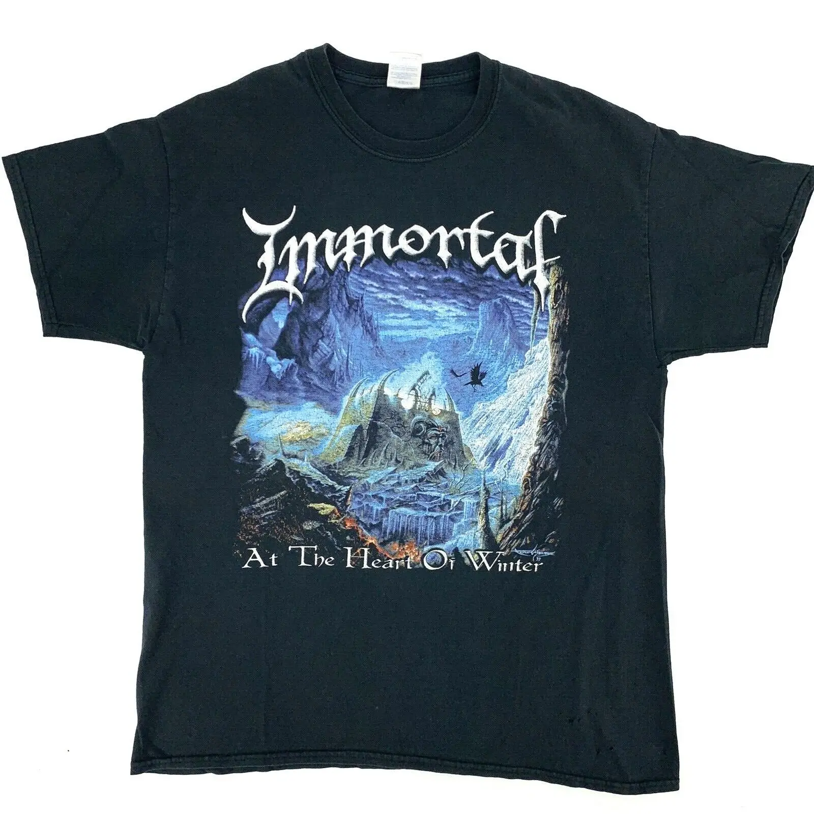 Vintage 1999 Immortal At The Heart of Winter T Shirt Double Sided Mens Medium