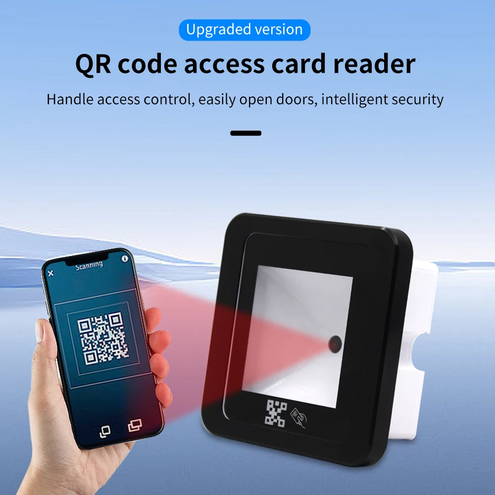 DC12V 13.56Mhz 125Khz RFID barcode QR code Reader Access Control Reader Wigan USB RS232 RS485 QRCode Reader for Access Control