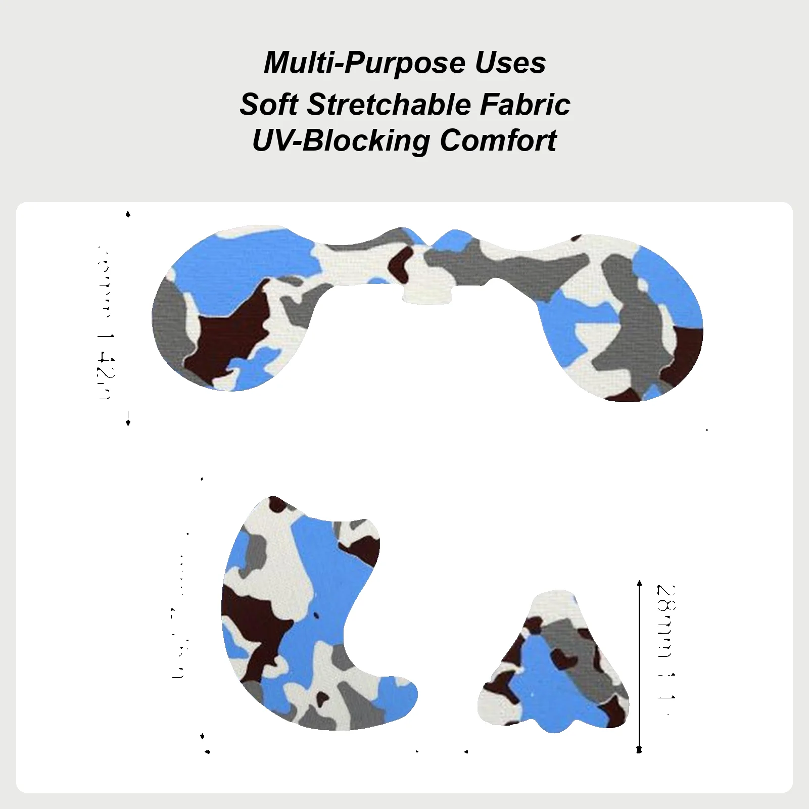 Ski Face Cover Breathable Antifreeze Protector Cold Weather Sun Shield Face Sticker For Winter Ice Fishing Climbing Backpacking