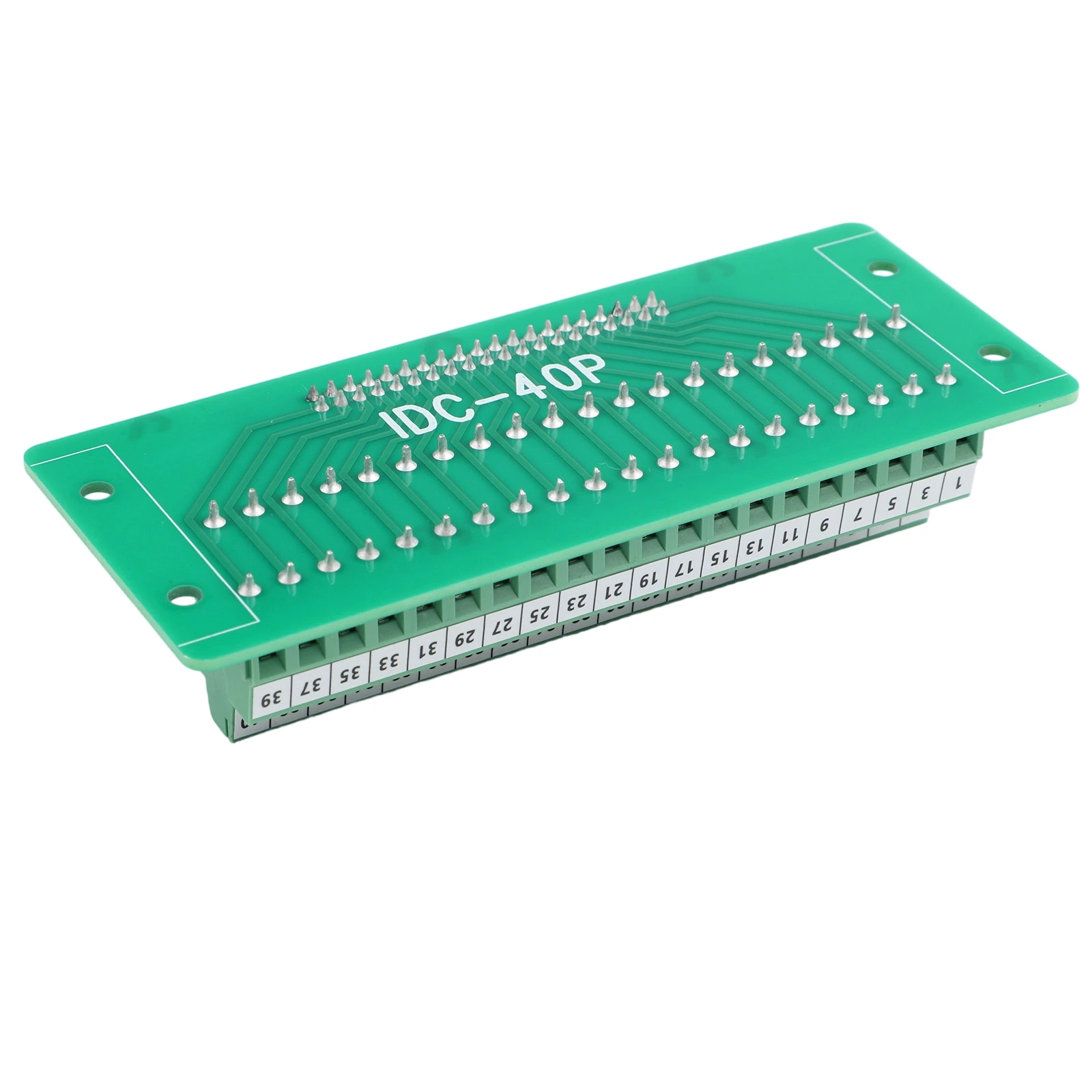 DIN for rail Terminal Block Terminal for plc Connector Green IDC40P-B Copper for contact 36V Voltage Rating DIN for rail