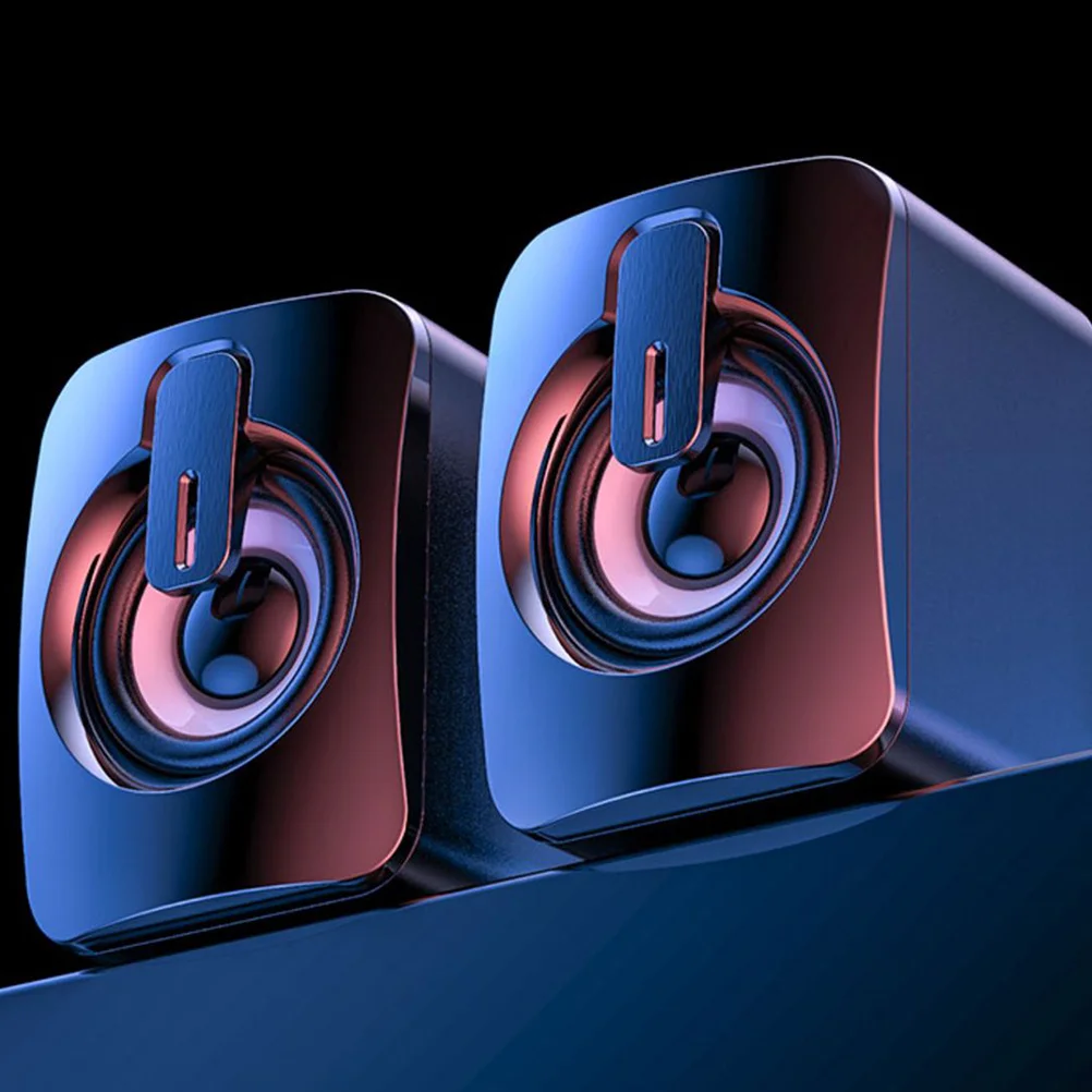 

2Pcs USB Portable Mini Computer Speakers Rgb Subwoofer Desktop Laptop Mobile Phone Office Audio USB Portable Speaker