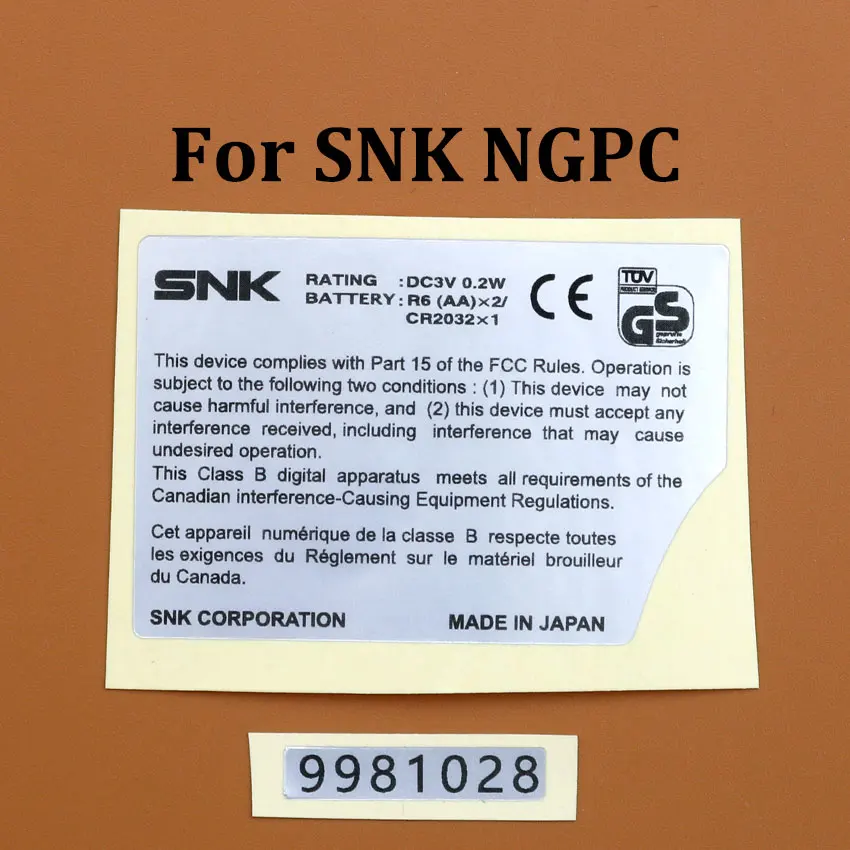 ملصقات خلفية لوحدة التحكم في الألعاب ، غلاف ملون ، عصا اللوحة ، JCD لـ GB ، GBC ، GBP ، GBL ، WSC ، SNK ، NGPC ، جديد