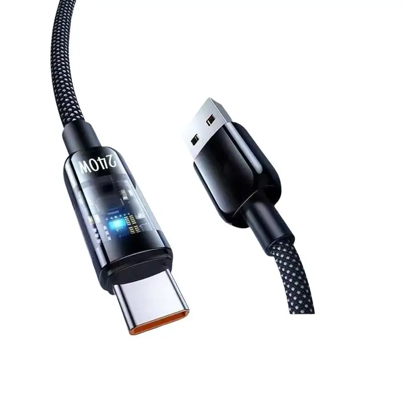 1pc 240W USB Cable Fast Charging For Smartphone 1 Meter /2 Meters Type-C Data Cable
