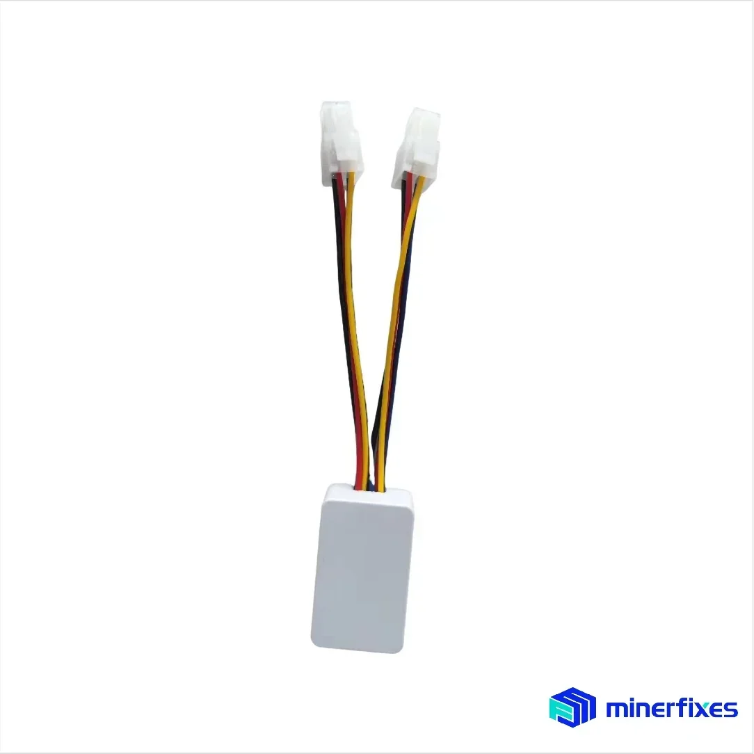2pcs/pack Fan Speed Simulator Bitmain Antminer 12V 2-in-1 Square 4Pin Fan Simulator Emulator Special For Antminer KS5 KS5pro