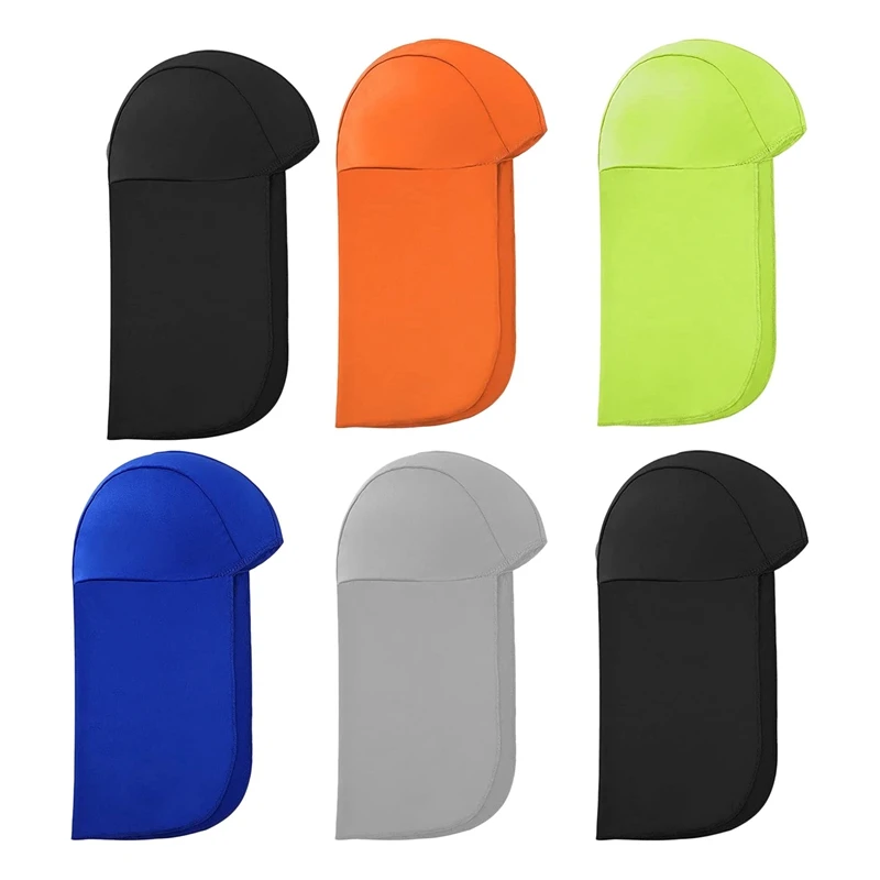 6 Pcs Hard Hat Neck Shade Elastic UV Protection Sun Shade Hat Neck Shield Neck Protector To Cover Neck For Fishing