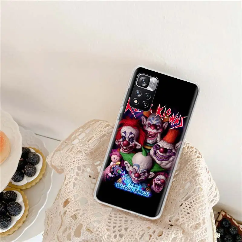 Movie K-Killer Klowns From Outer Space Phone Case For Xiaomi Redmi Note 11 12 Pro Plus 12S 11S 11T 11E 10S 10 9 9S 9T 4G 5G 8 8T