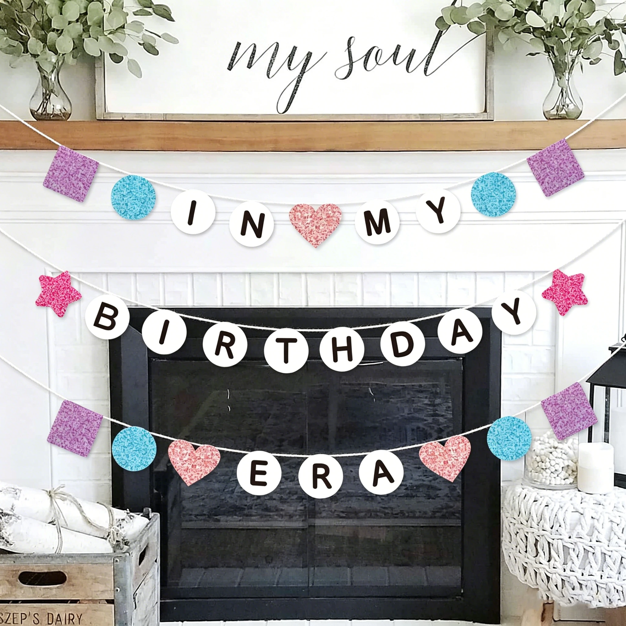 In My Birthday Era Banner Eras Geburtstagsparty-Dekoration, Geburtstags-Fotokabinen-Hintergrund, HBD-Schild, Freundschaftsarmband-Zubehör – Detail 1