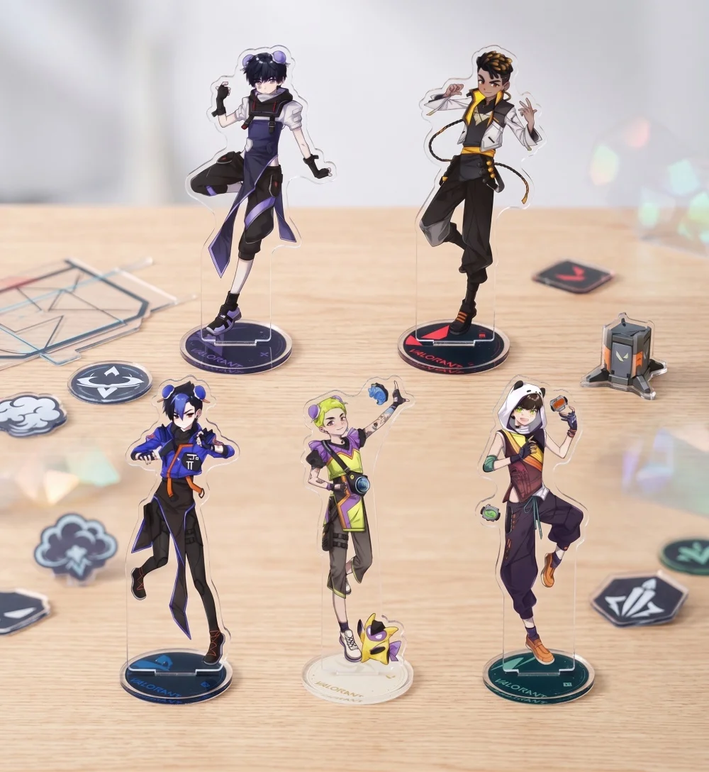 VALORANT Acrylic Stand Figure Cute Iso Phoenix Gekko Cosplay Game Keychain Desk Decor Model Plate Collection Toy Fans Gift 15CM