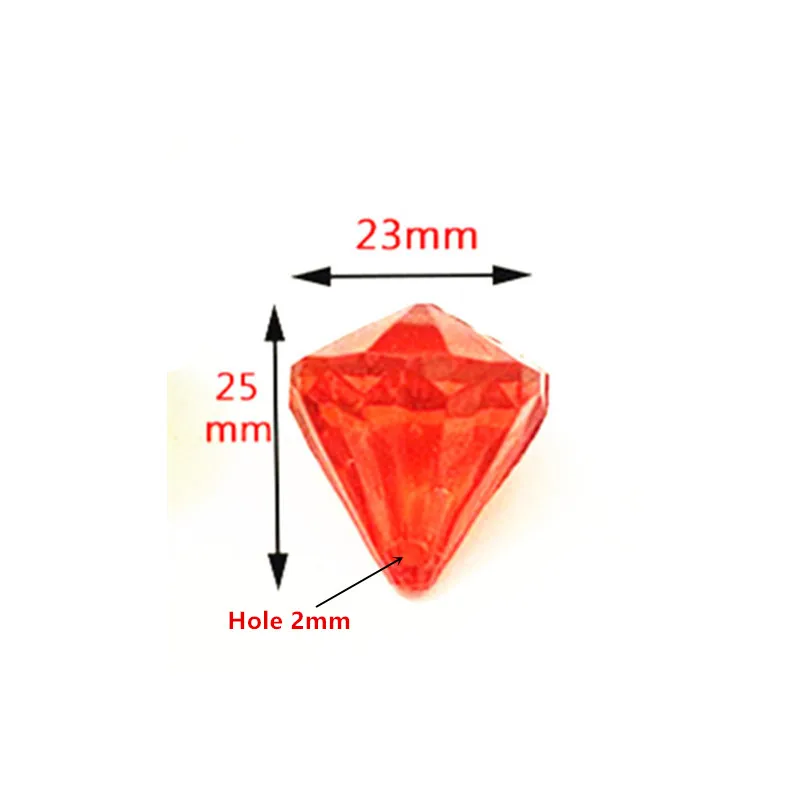 20pcs/Pack 25mm Hanging Pendant Diamond Chandelier Acrylic Crystal Beads Home Wedding Party DIY Decoration