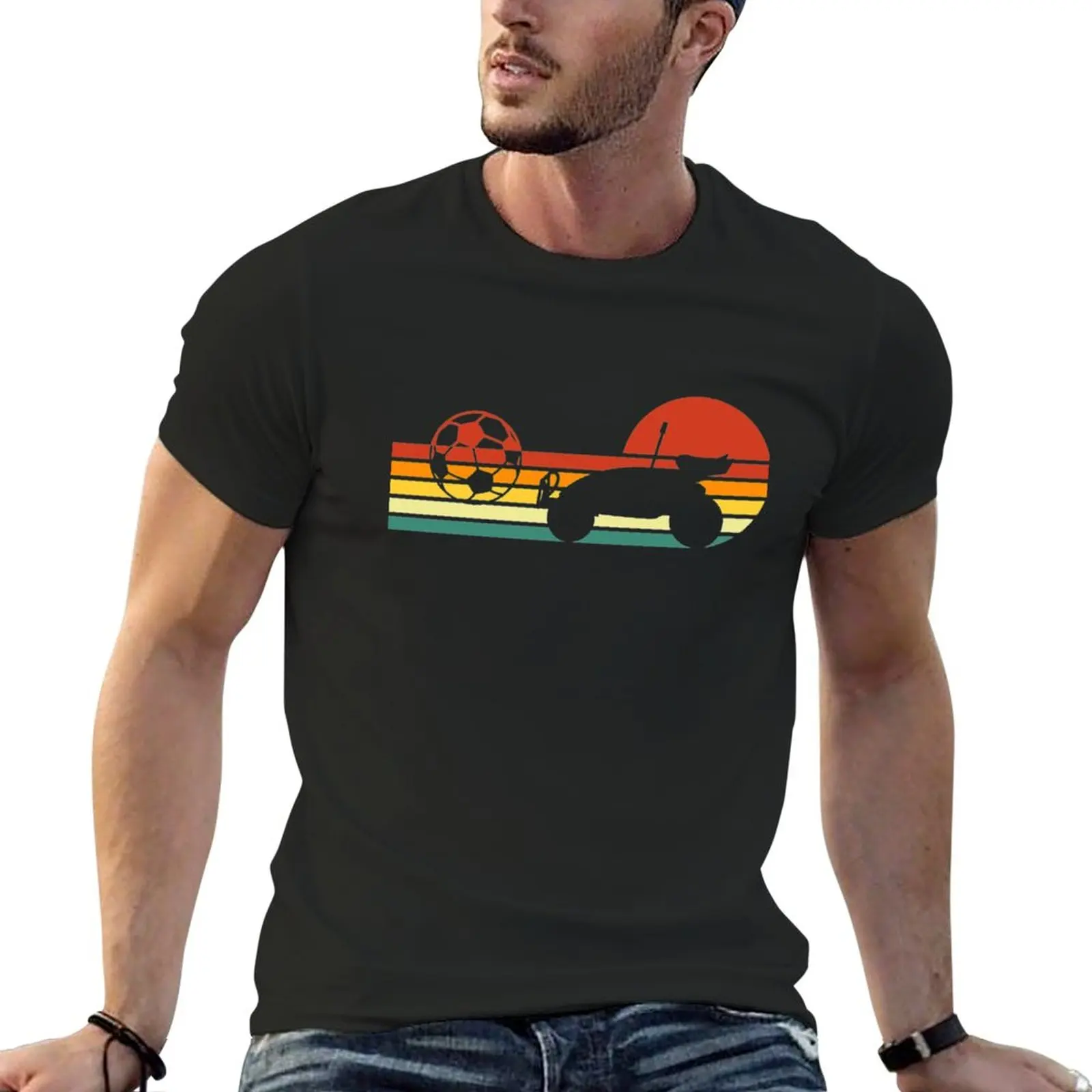 

New Vintage Retro Rocket Soccer Sport Car T-Shirt quick drying shirt plus size tops mens vintage t shirts