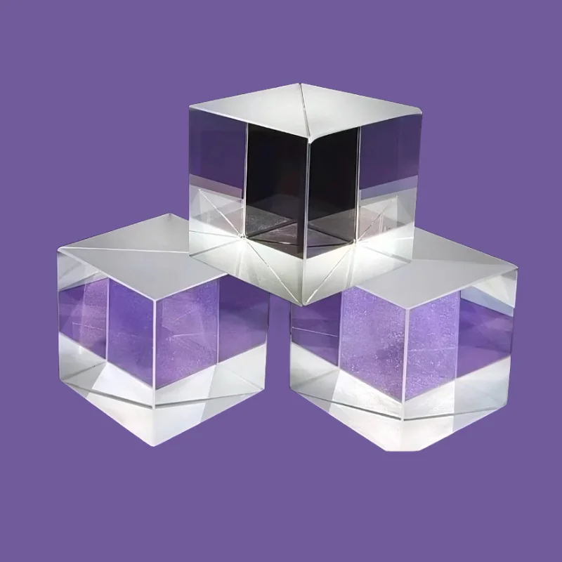 Manufacturer Supply BK7/K9 Dichroic Cube Prism Beam Splitter For Spectrometer Use