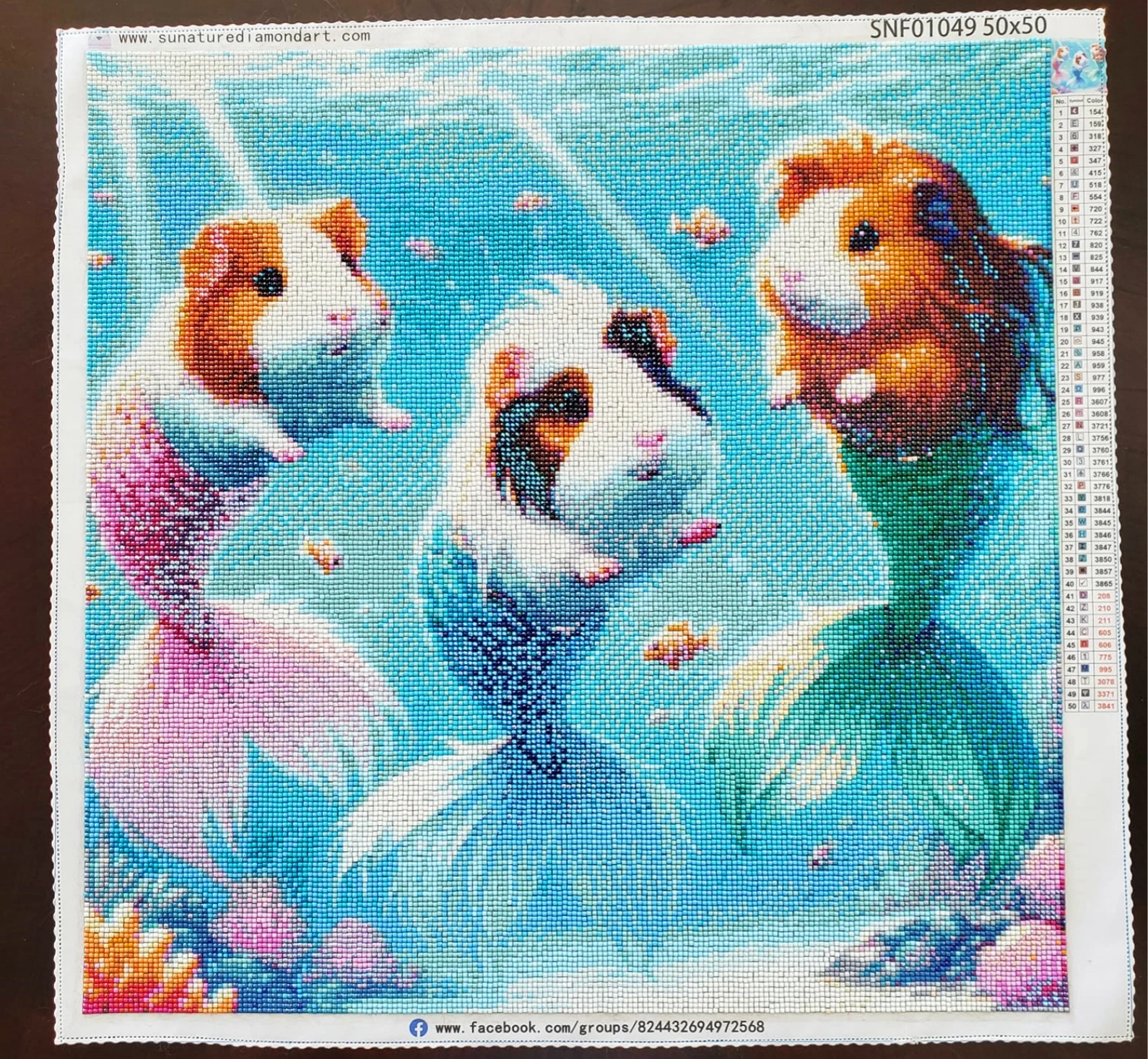 Sunature AB Diamond Painting Art Full Square Round Drills Hamster Mermaid Diamond Painting Kits (5-10 AB Colors)