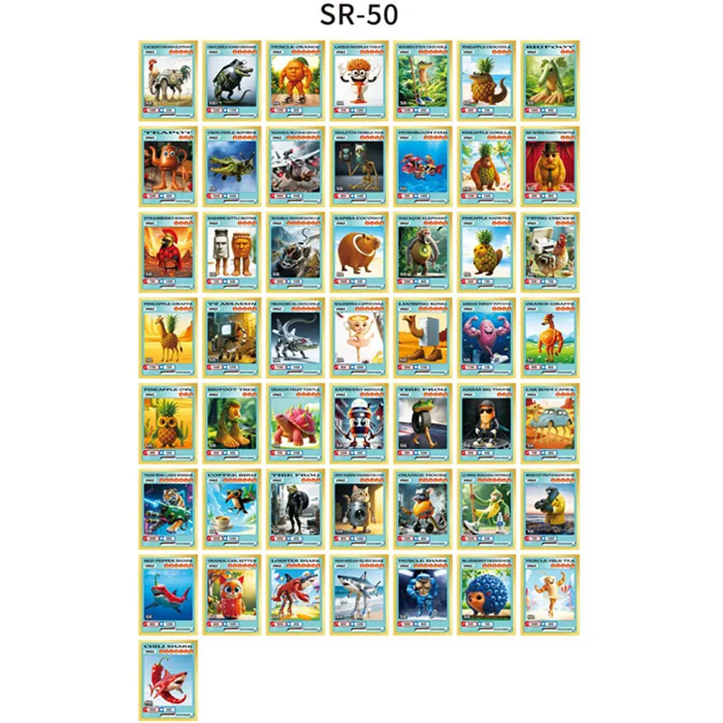 الإيطالية Brainrot أنيمي شخصيات البطاقات التعليمية مجموعة بطاقات Tingtung Sahur Tralalero Tralala جمع بطاقات الأطفال هدية عيد ميلاد