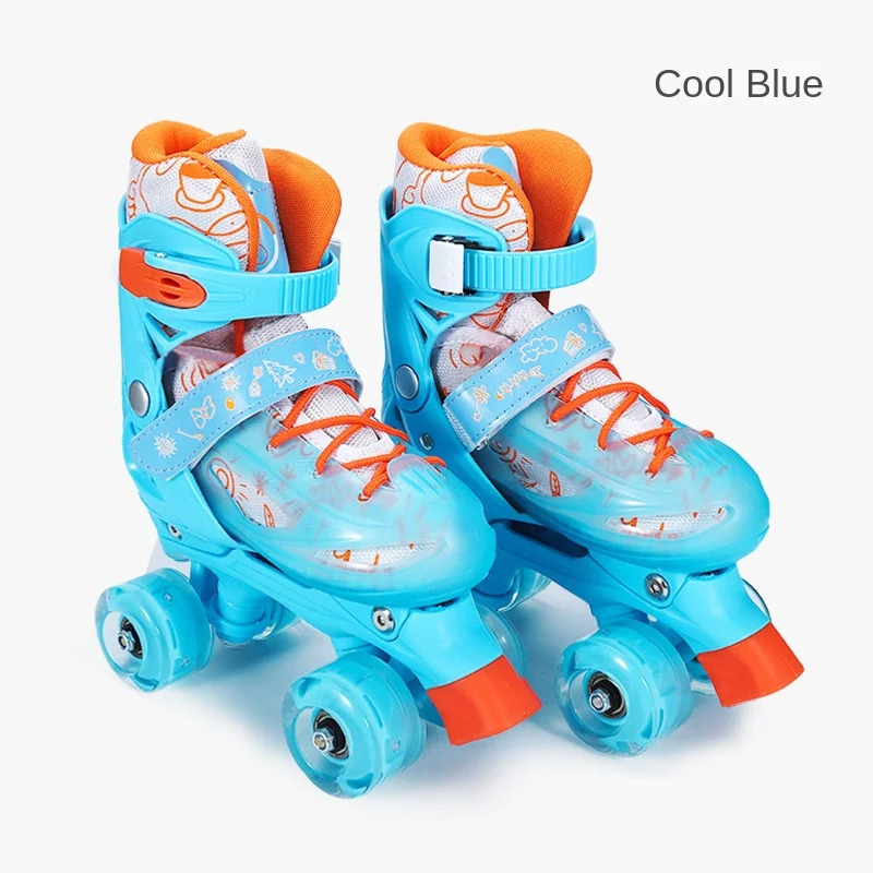 

Double Row the Shoes Pulley Flash Children's Four-Wheel Beginner Men's and Women's Roller Skating Adult