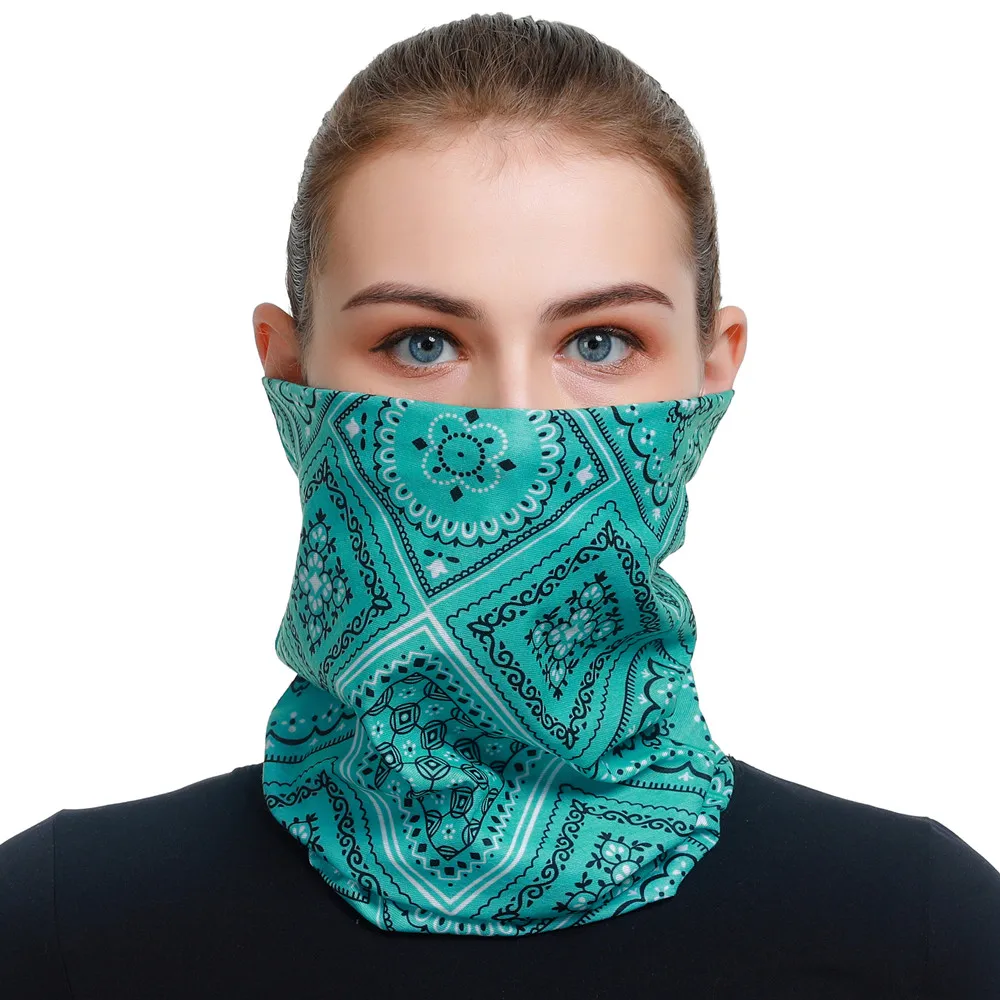 Multi Use Sports Headband Paisley Pattern Design Seamless Face Bandana Cycling Head Scarf Balaclava Tubular Kerchief For Women