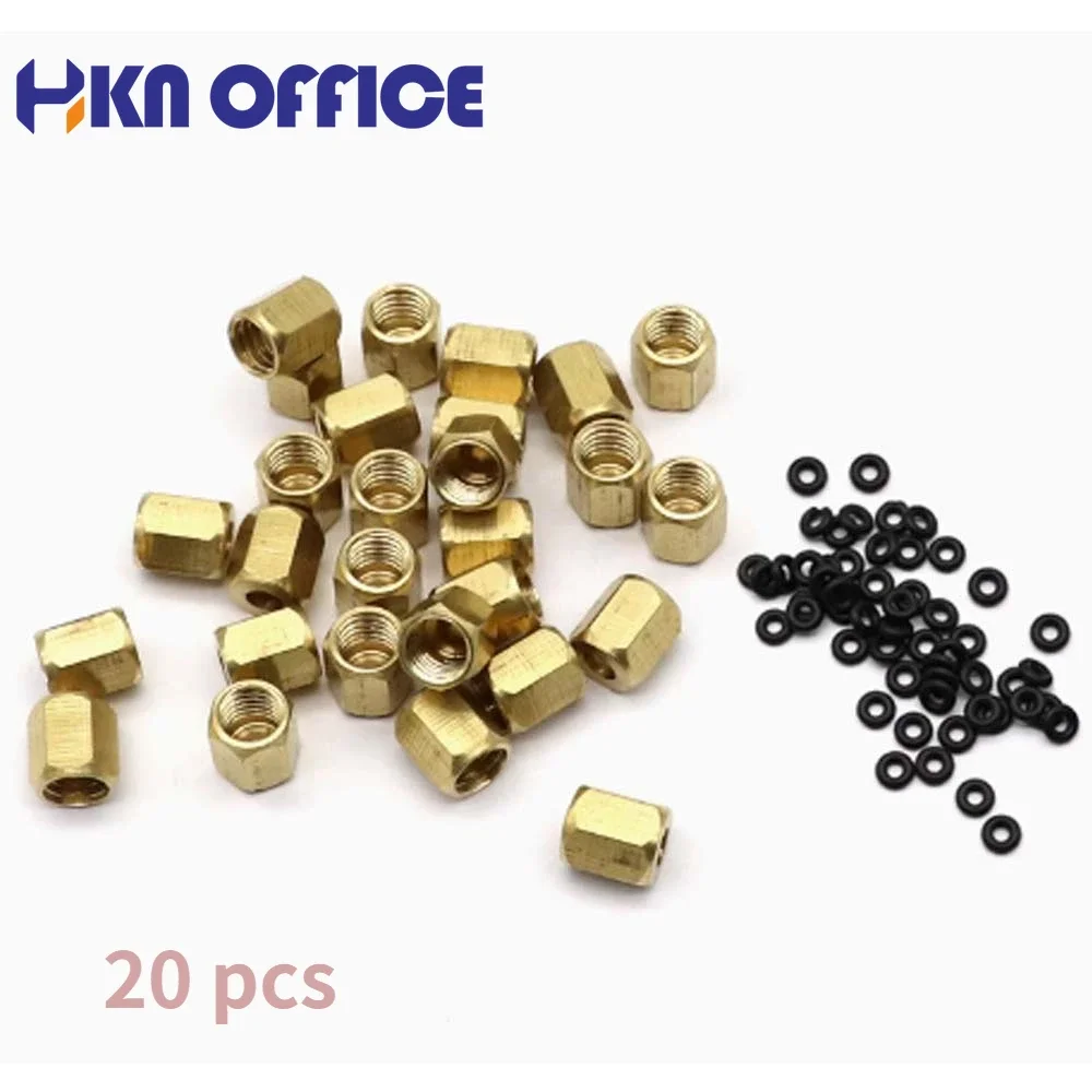 20pcs Screw Copper Screw O ring for Damper DX4 with 4*3mm 3*2mm Ink Tube