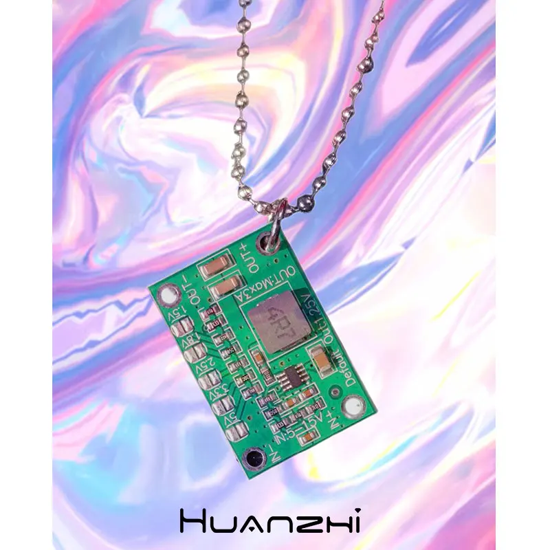 Cyberpunk Trend Circuit Board Pendant Necklace for Women Cool Girl Hip -hop Personality Unisex Y2K Jewelry Gift HUANZHI 2023 NEW