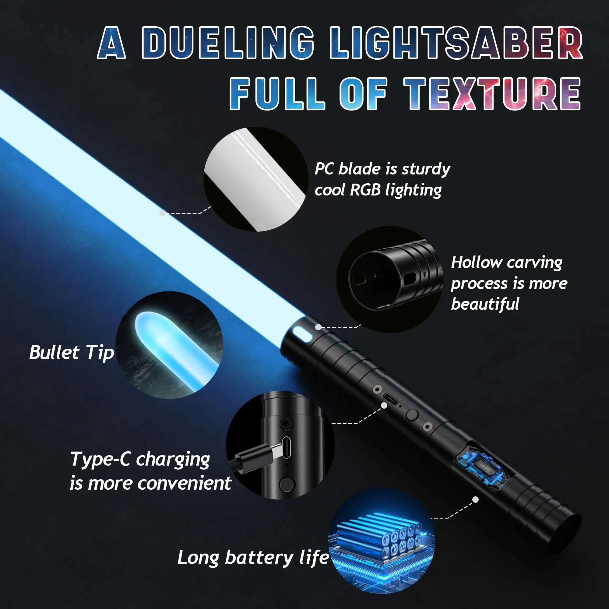 ของเล่นไลท์เซเบอร์ โลหะ 15 สี ชาร์จ USB โหมดเสียง 3 โหมดพร้อมเอฟเฟกต์กระพริบ เหมาะสําหรับงานปาร์ตี้ วันฮาโลวีน