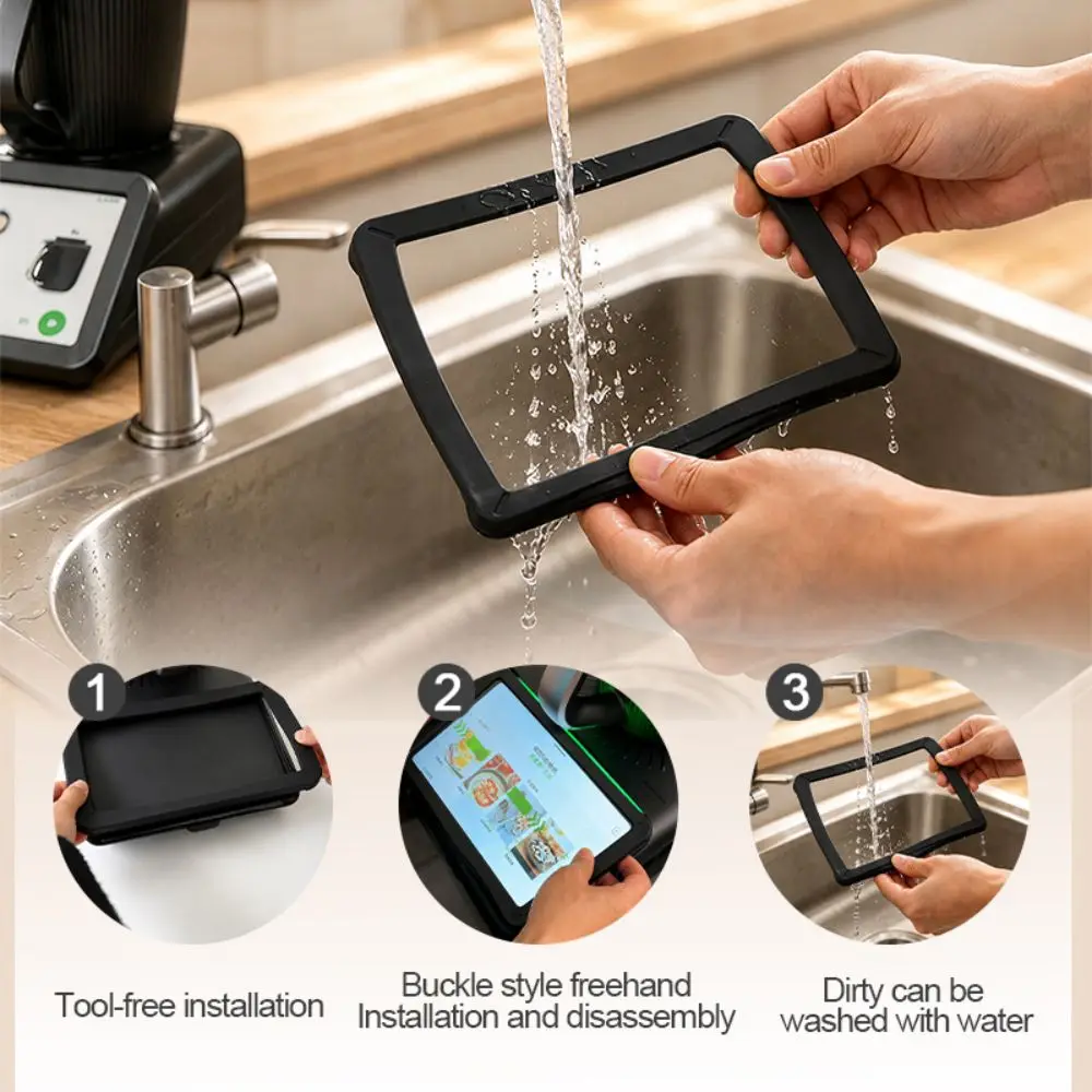 Anti-Scratch Screen Protector Black PC&ABS Material Display Protective Plate Display Fit Silicone Silicone Protective Cover