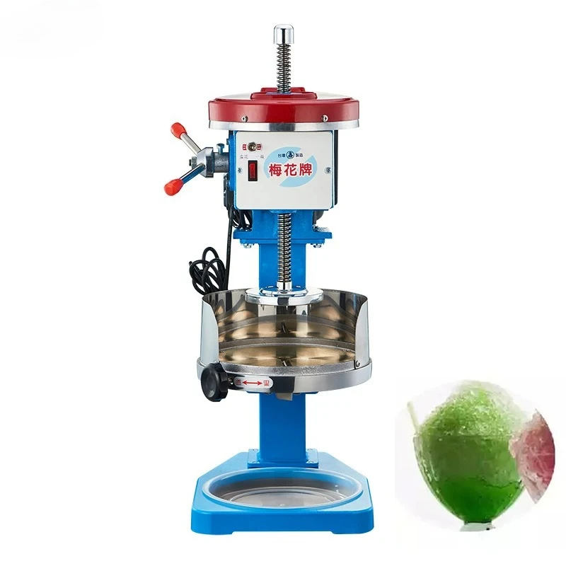 

220V Dual Purpose Snowflake Continuous Ice Machine Mechanical Ice Shredder Ice Shaving Machine
