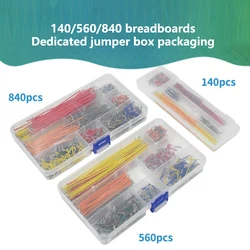 Boxed with 14 Different Lengths, 140 High-Quality Jumpers, Bread Board Wires, Bread Board Special Wires, Bread Board Jumpers