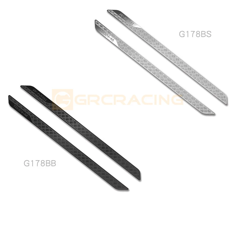 Metal Side Step Anti-skid Protection Plate Decorative Sheet for 1/18 RC Crawler Car Traxxas TRX4-M Defender Bronco Upgrade Parts