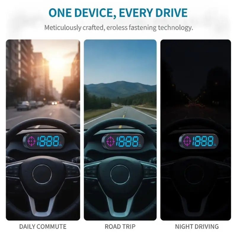 G29 GPS Head Up Display With Real Time Speed Warning And Compass Function Perfect For Car Drivers To Enhance Road Driving Safety