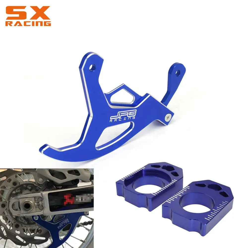 Rear Brake Disc Rotor Protector Cover Axle Blocks Chain Adjuster For Yamaha YZ125 YZ250 YZ250F YZ450F YZ YZF WR WRF 125 250 450