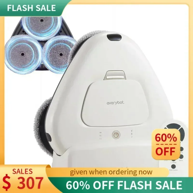 TGBFEVERYBOT Three-Spin Robot Mop-Ultra Quiet Smart Mopping Cleaner | 3 Spin Wet Mop with Remote Control |     Large Water,Ali