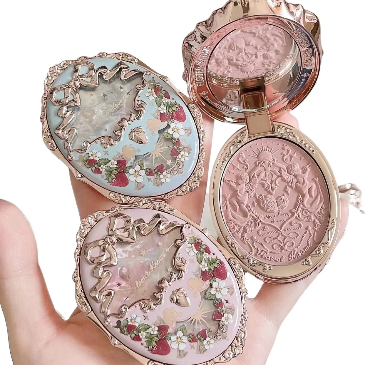 

Flower Knows Strawberry Rococo Series Embossed Blush Makeup Powder