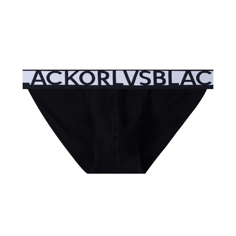 Simple solid color letters, low waist and high fork triangle pants, breathable fashion briefs OR6202