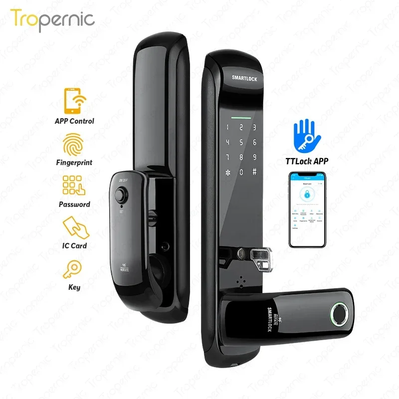 006Exterior Tuya Home Cylinder Electronics Fingerprint Bedroom Smart Door Lock With Ttlock App