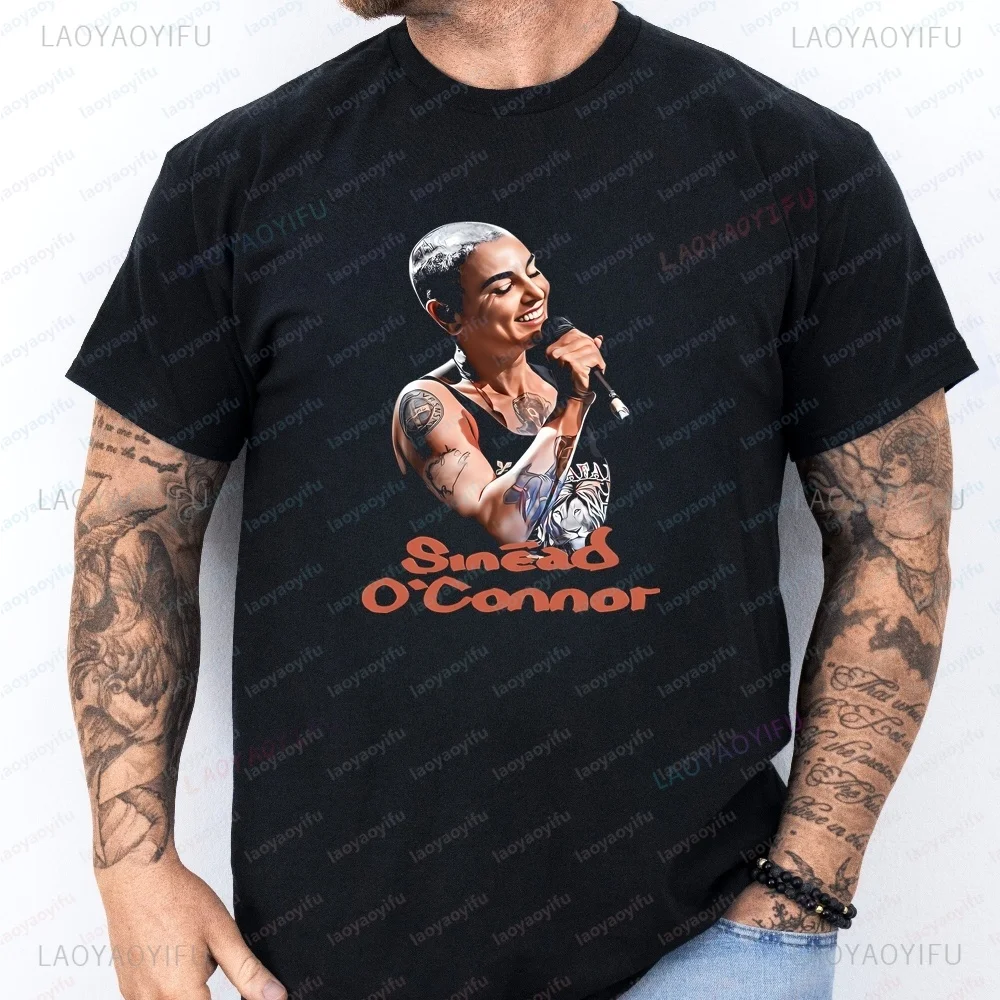 Sinéad O'Connor Printed T-shirt - A Stylish Unisex Short-sleeved Shirt Suitable for Both Men and Women with A Pattern Design
