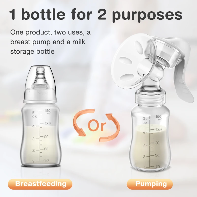 Dr.isla Breast Pump Baby Nipple Manual Suction Milk Pump Feeding Breasts Pumps Milk Bottle Sucking Postpartum Supplies BPA Free