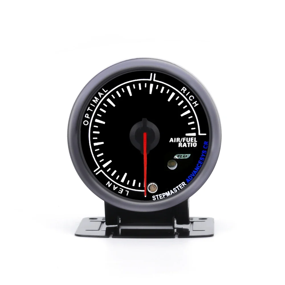 

60MM Black Face Air fuel ratio gauge White/Amber light with peak function Narrowband Air Fuel Ratio Meter