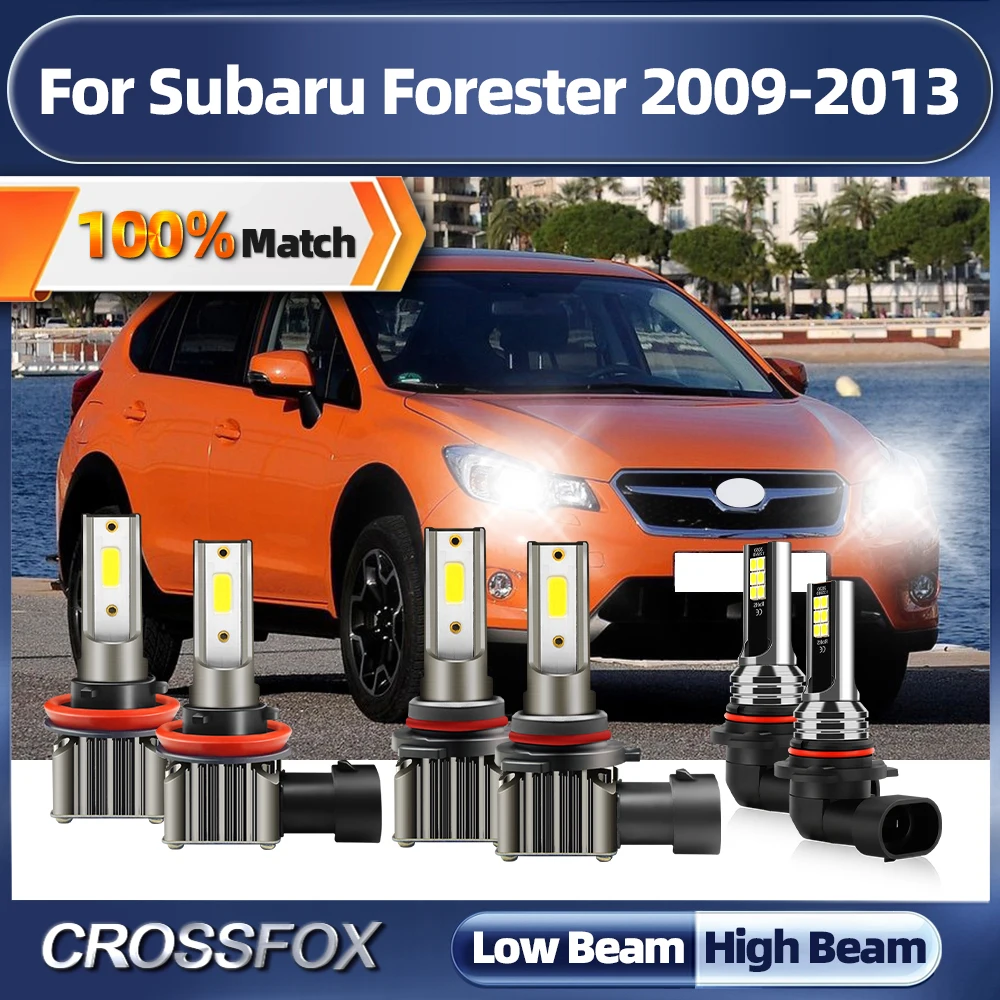 

LED Headlight 360W High Power Car Lights 6000K White CSP Chips Fog Lamps 12V For Subaru Forester 2009 2010 2011 2012 2013