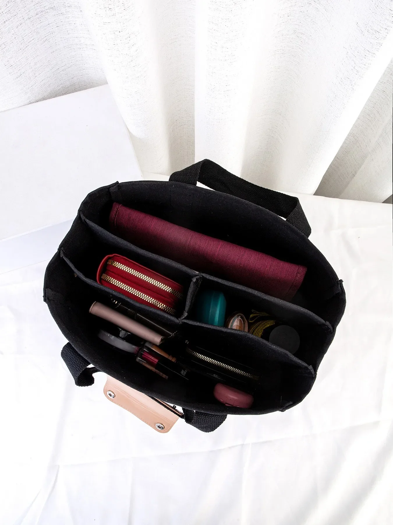 Large capacity canvas bag, trendy and fashionable bag, multifunctional portable bucket bag, convenient for crossbody bag