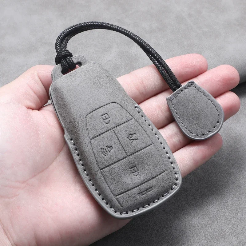 

Durable Anti-Scratch PU Leather Car Key Case Cover Bag for BAIC Beijing X7 BJ40 Senova D50 D70 X55 X65 EU5 EU7 Protective Shell