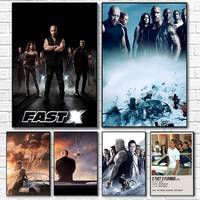 Classic Movie F-Fast 2 Furious Poster Canvas painting poster with prints Home bedroom living room decoration gift
